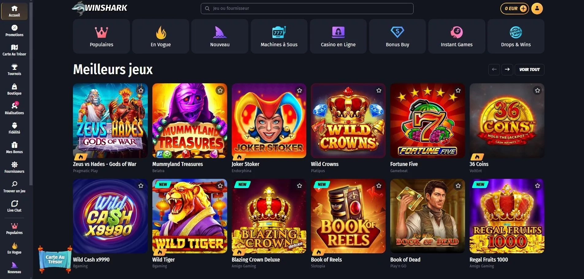 Winshark Casino Winshark Casino Accueil